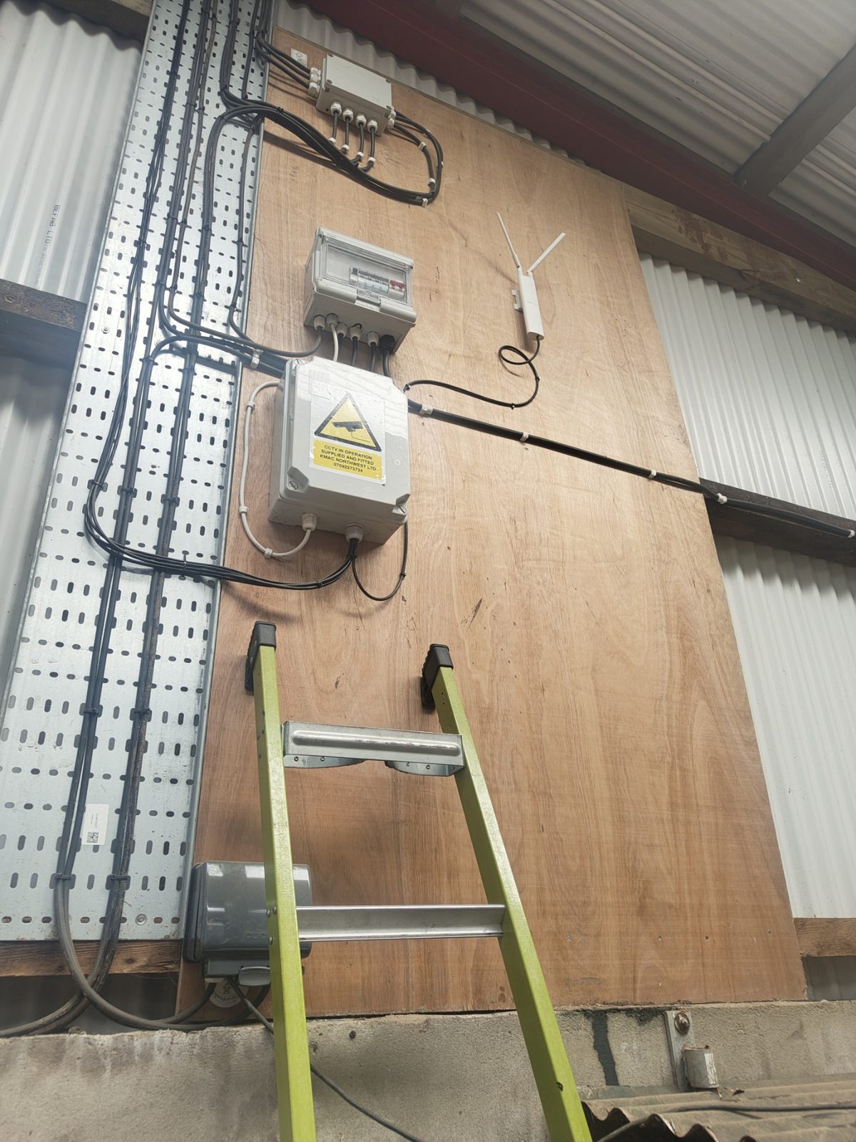 KMAC CCTV control equipment installed on a farm building